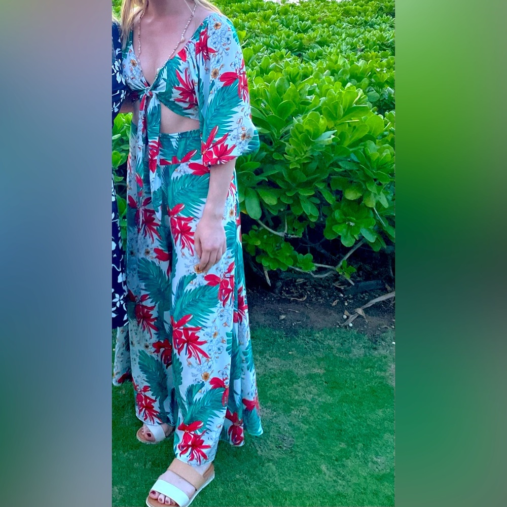 Hawaiian Two Piece Pant Set